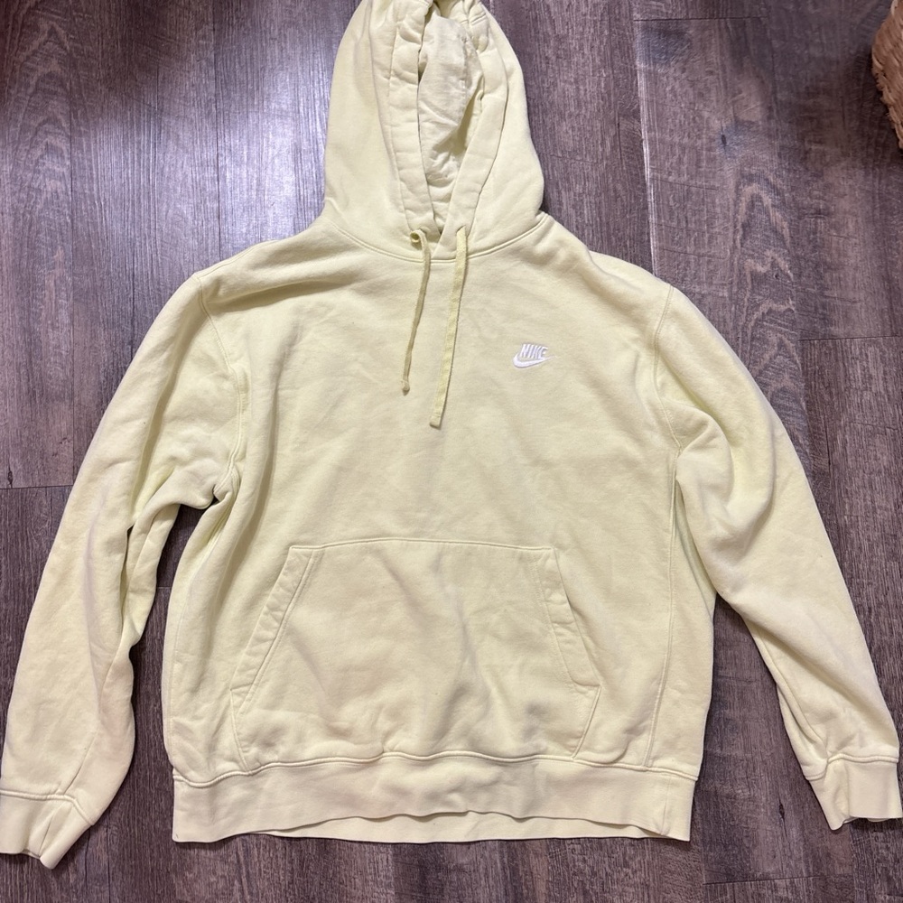 Nike Women's Light Yellow Hoodie